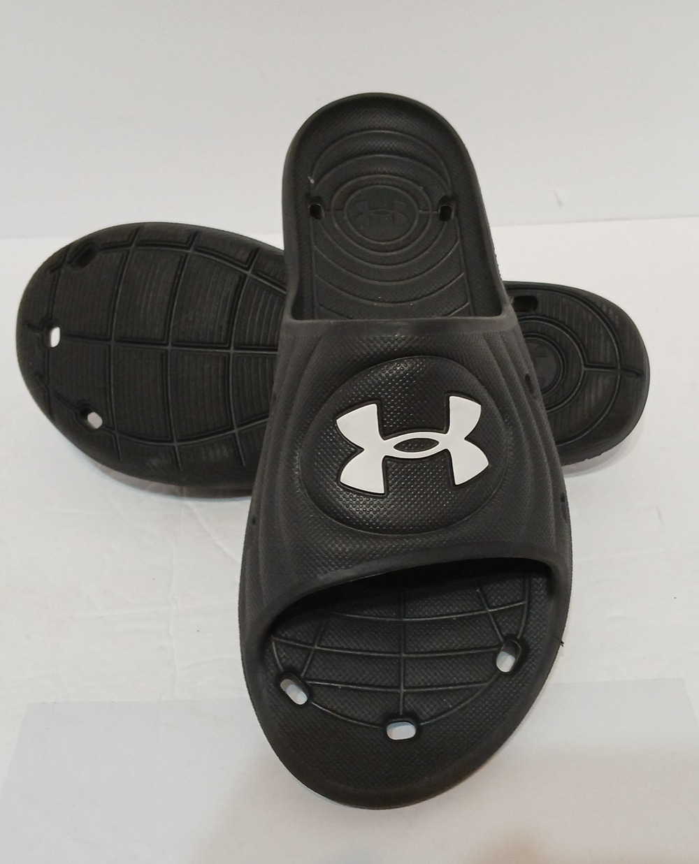 Casual Lightweight Men's Slide Sandals Black Size 8 Pool Shower Beach Gym